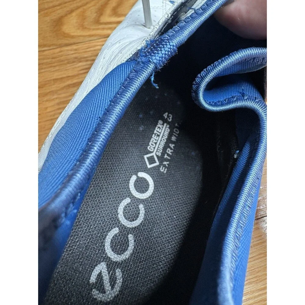 ECCO Men's Cool 18 GTX Golf Shoes Size 43 Gray Waterproof Gore Tex Spikes
